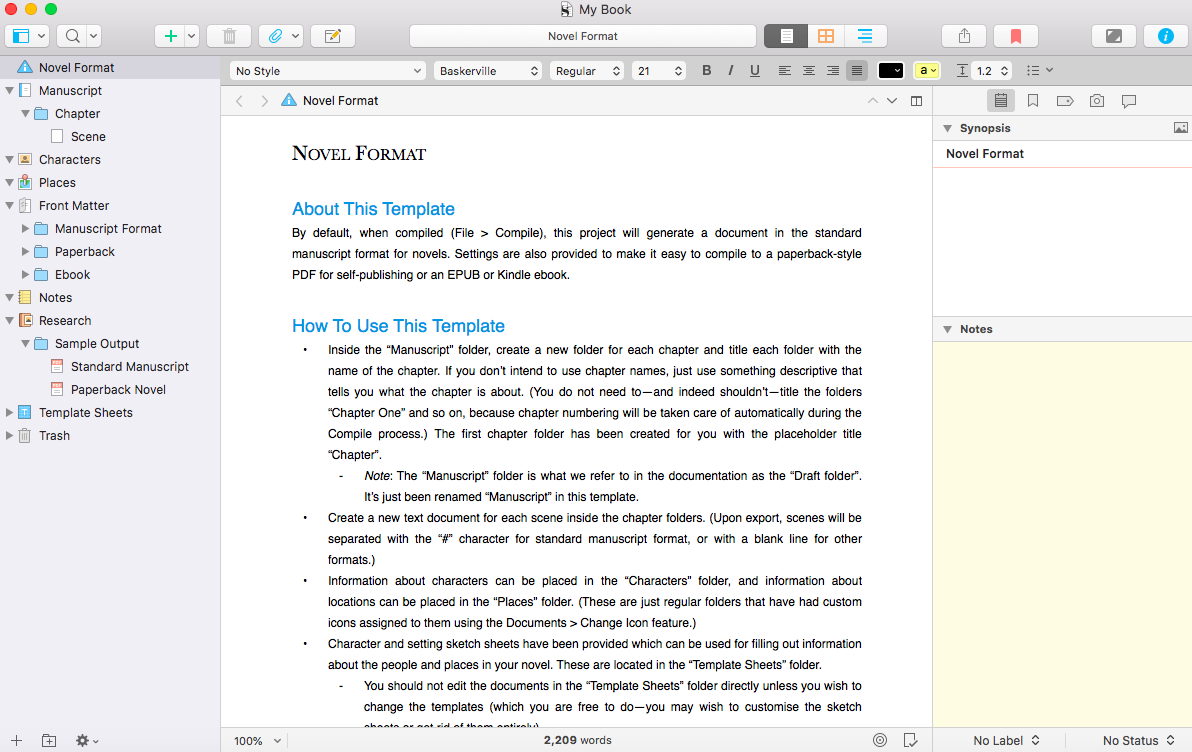 book writing software for mac